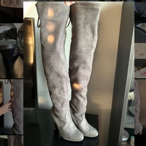 STEVE MADDEN GORGEOUS GRAY THIGH HIGH BOOTS SIZE 5